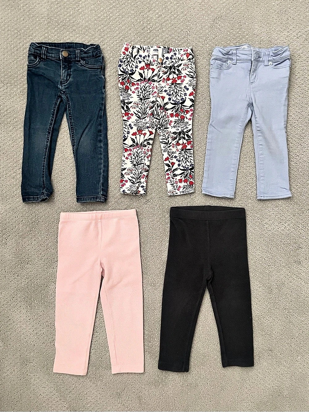 Toddler Girl Pants and Leggings Bundle ~ baby Gap, Old Navy, Carter’s